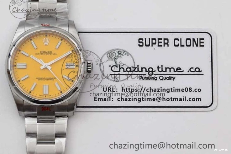 SS Bracelet Oyster 124300 EWF 1:1 41mm 904L Steel Yellow Perpetual Dial Best on A2824 Edition 0314